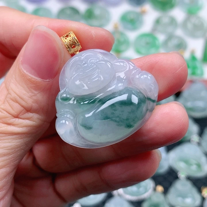 翡翠吊坠(不含链)18K金镶嵌?****?