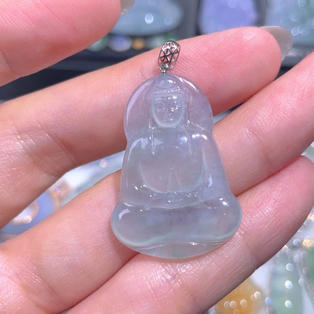 颈饰18K金镶嵌翡翠翡翠