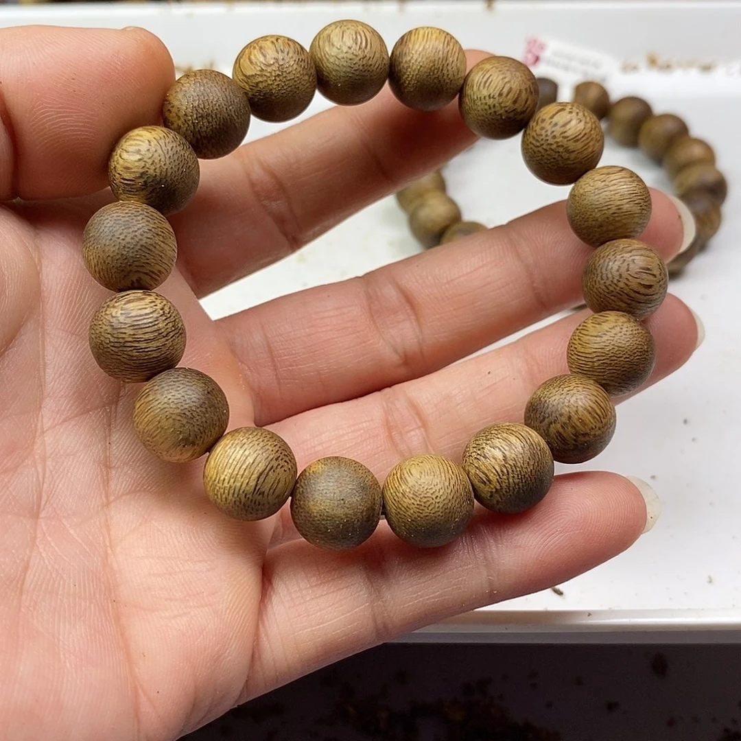沉香手串绿棋楠规格1.2-9