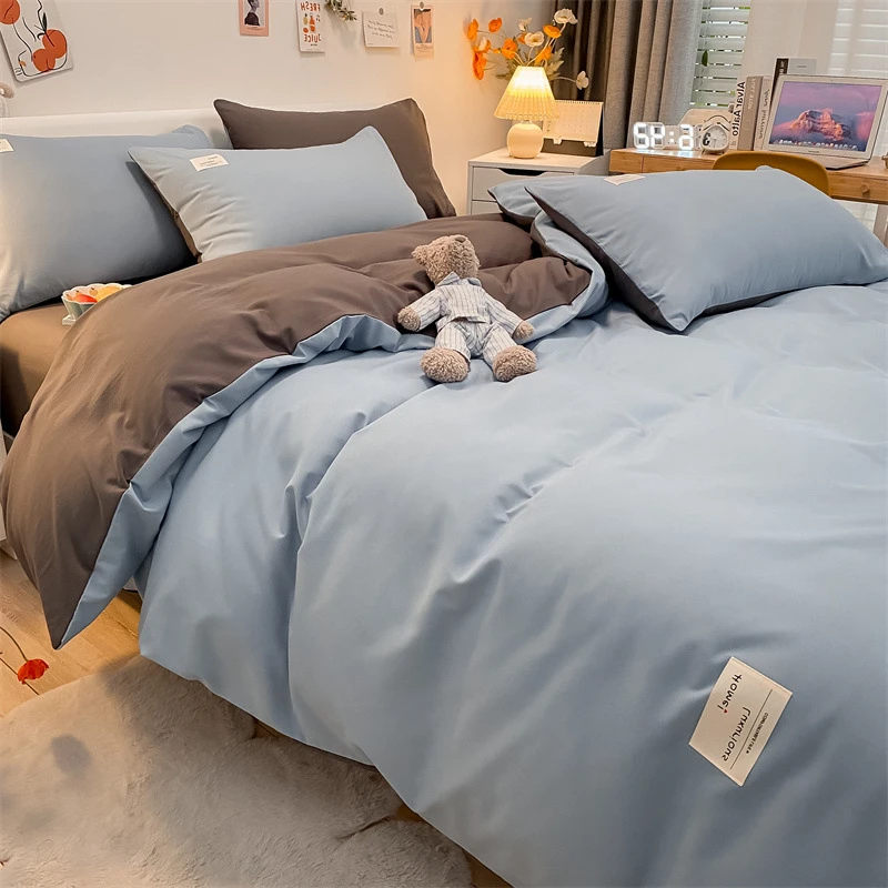 床上四件套水洗棉床单被套单人床品学生宿舍床笠款三件套