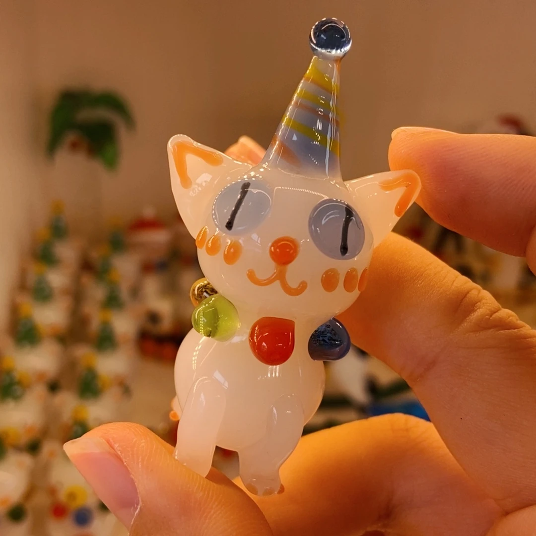琉璃手工艺品猫咪