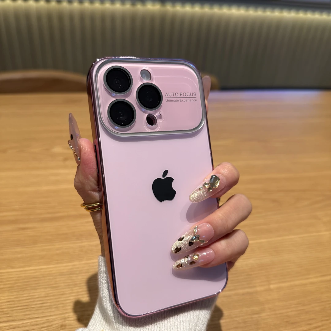 超薄磨砂大视窗适用苹果16promax手机壳网红iPhone15简约14个性13