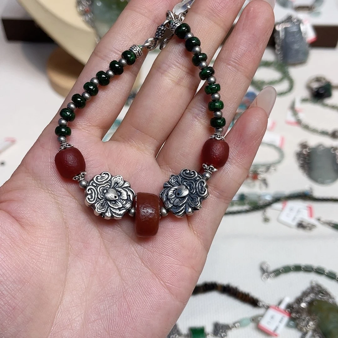 足银皮质925银手链