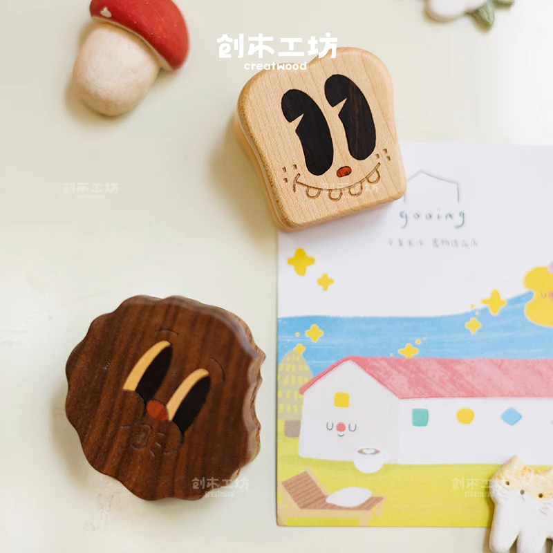 吐司饼干夹子冰箱贴/封袋夹冰箱贴磁吸夹子食品包装木质封口夹