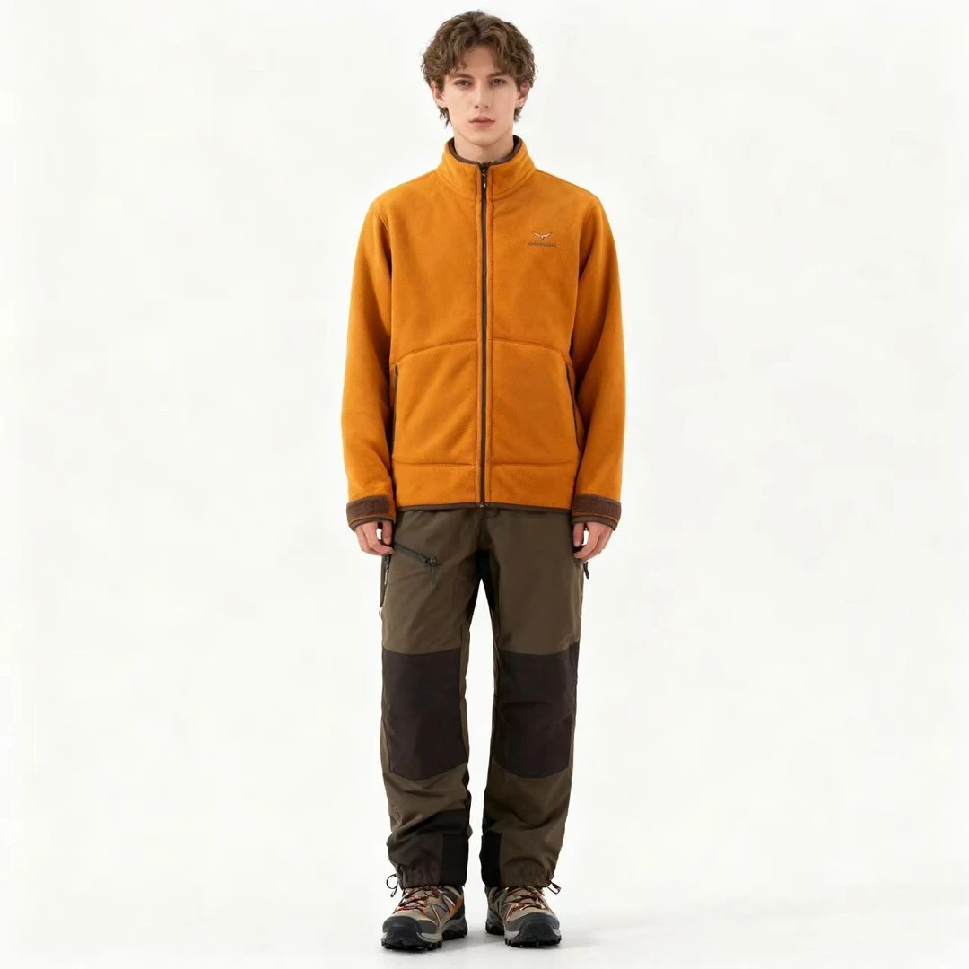 户外抓绒秋冬保暖立领复古摇粒绒舒适情侣夹克 052