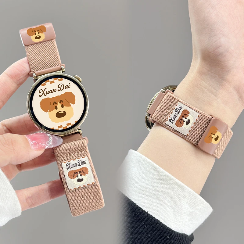 适用OPPO手表Watch X2 Mini表带新款x2mini涂鸦编织尼龙磁吸腕带