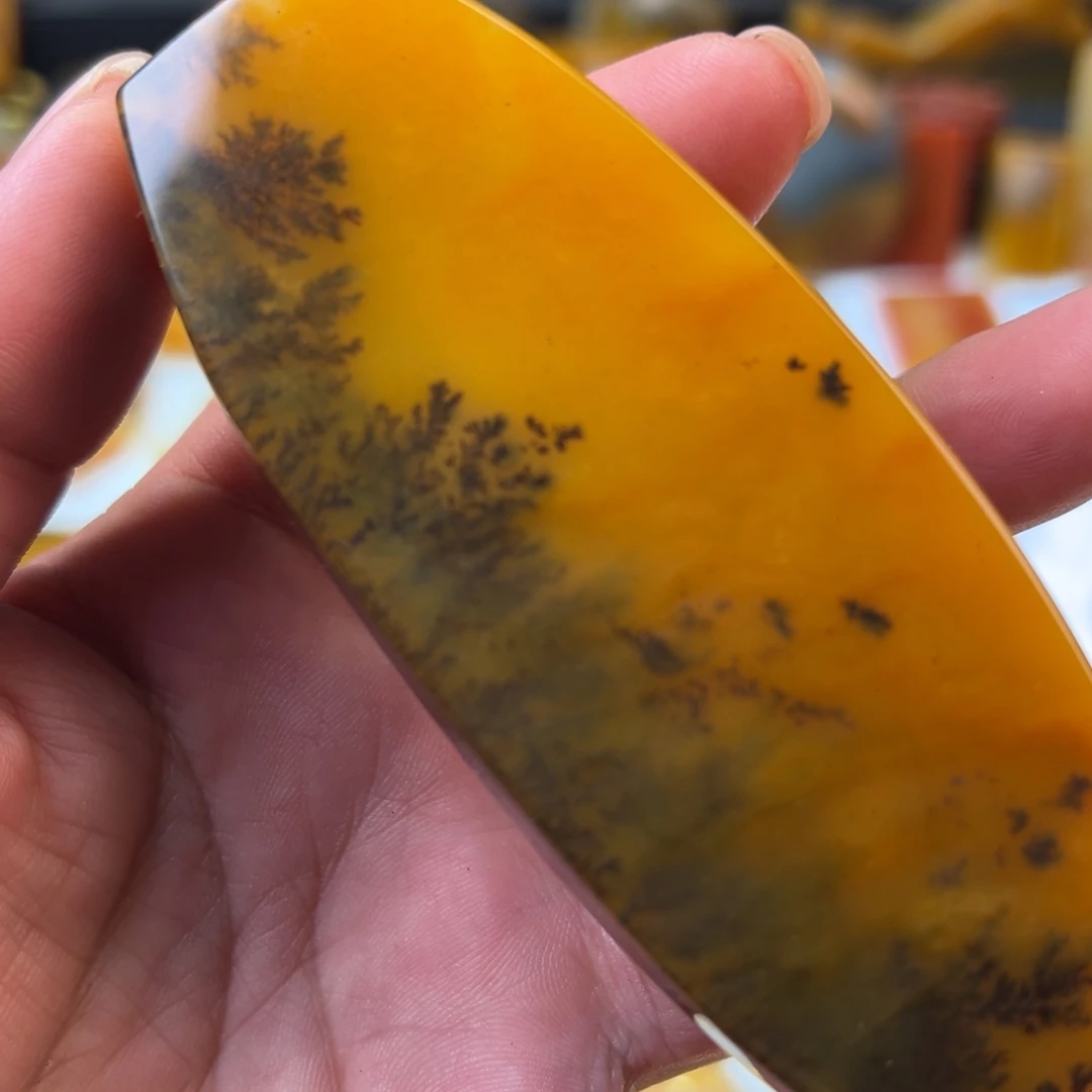 天***淡石英质玉（黄龙玉）合金颈饰