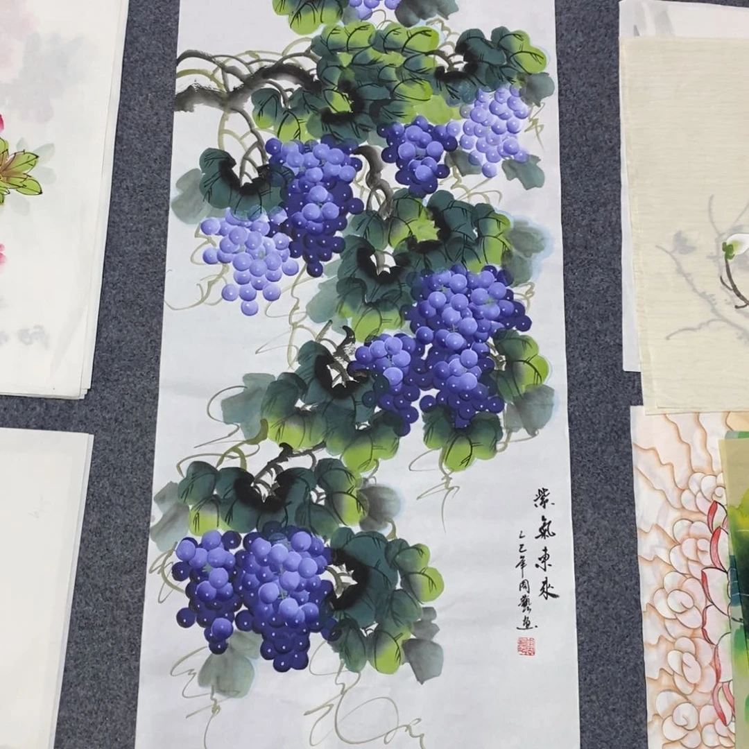 国画尺寸100✖️50三尺精品手绘画