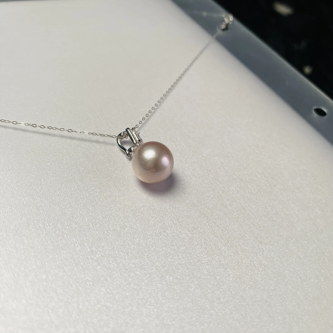 【钱元元专享】【金粉世家】925银 万能扣珍珠吊坠12-13mm