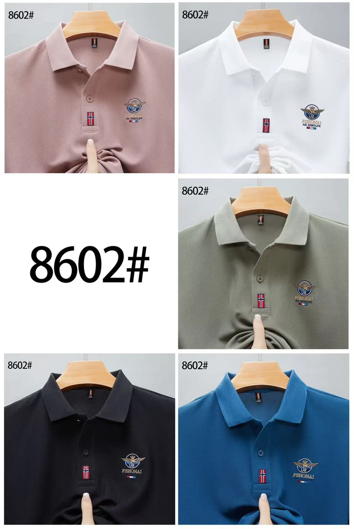 8602夏季新款珠地棉翻领短袖