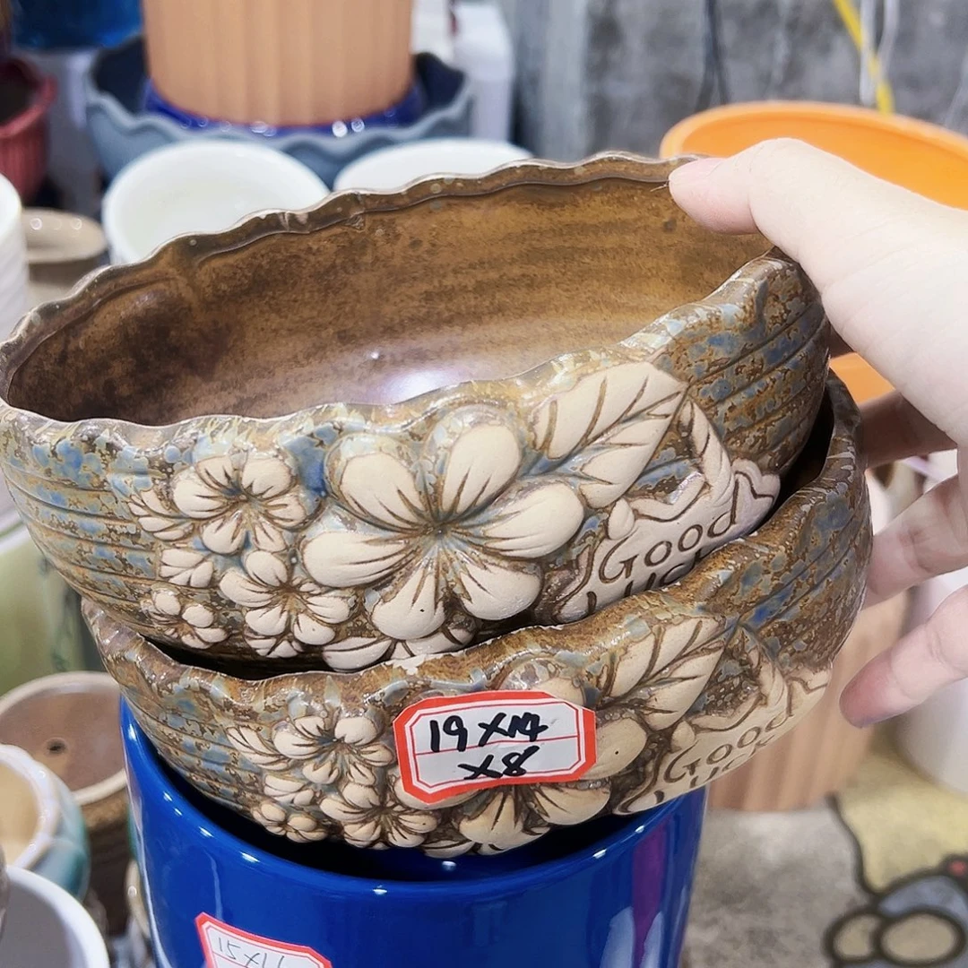 外贸尾单陶瓷花盆凑单10米包邮