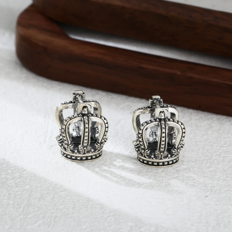 925银耳饰 皇冠耳扣 耳钉 耳扣 男女款流行耳饰