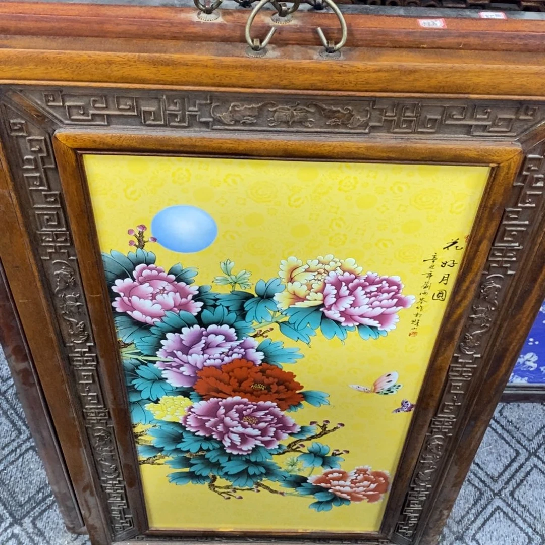 瓷片100*60 景德镇瓷板画柴窑烧制