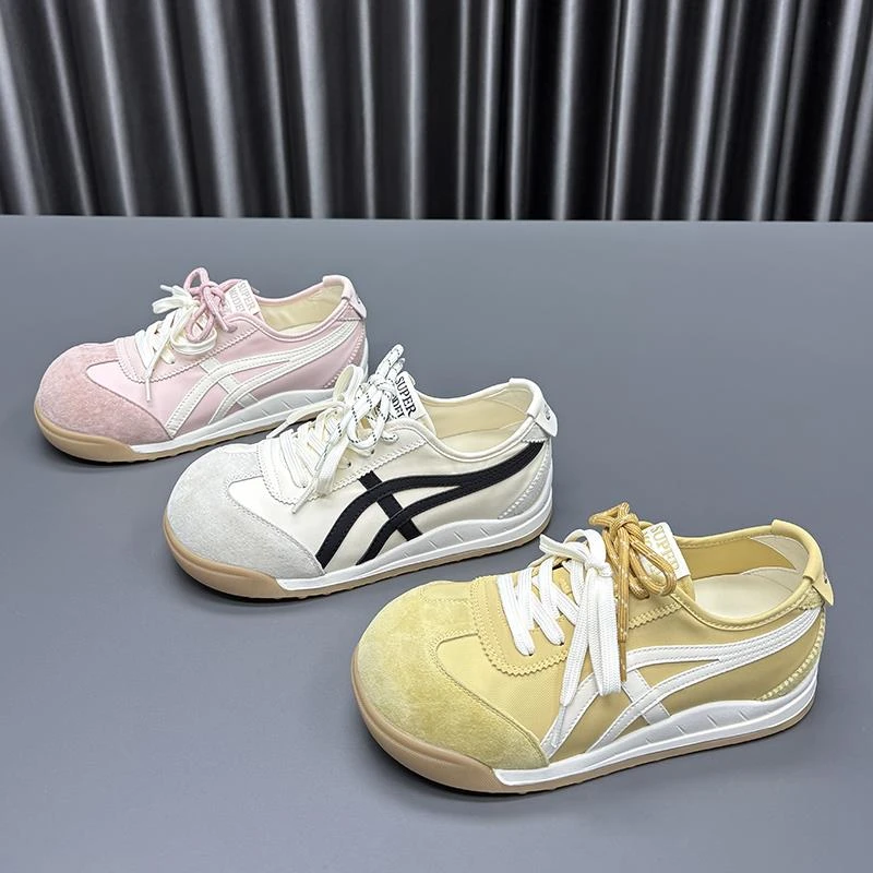 布面阿甘鞋女春夏新款透气圆头厚底舒适休闲运动跑步鞋潮