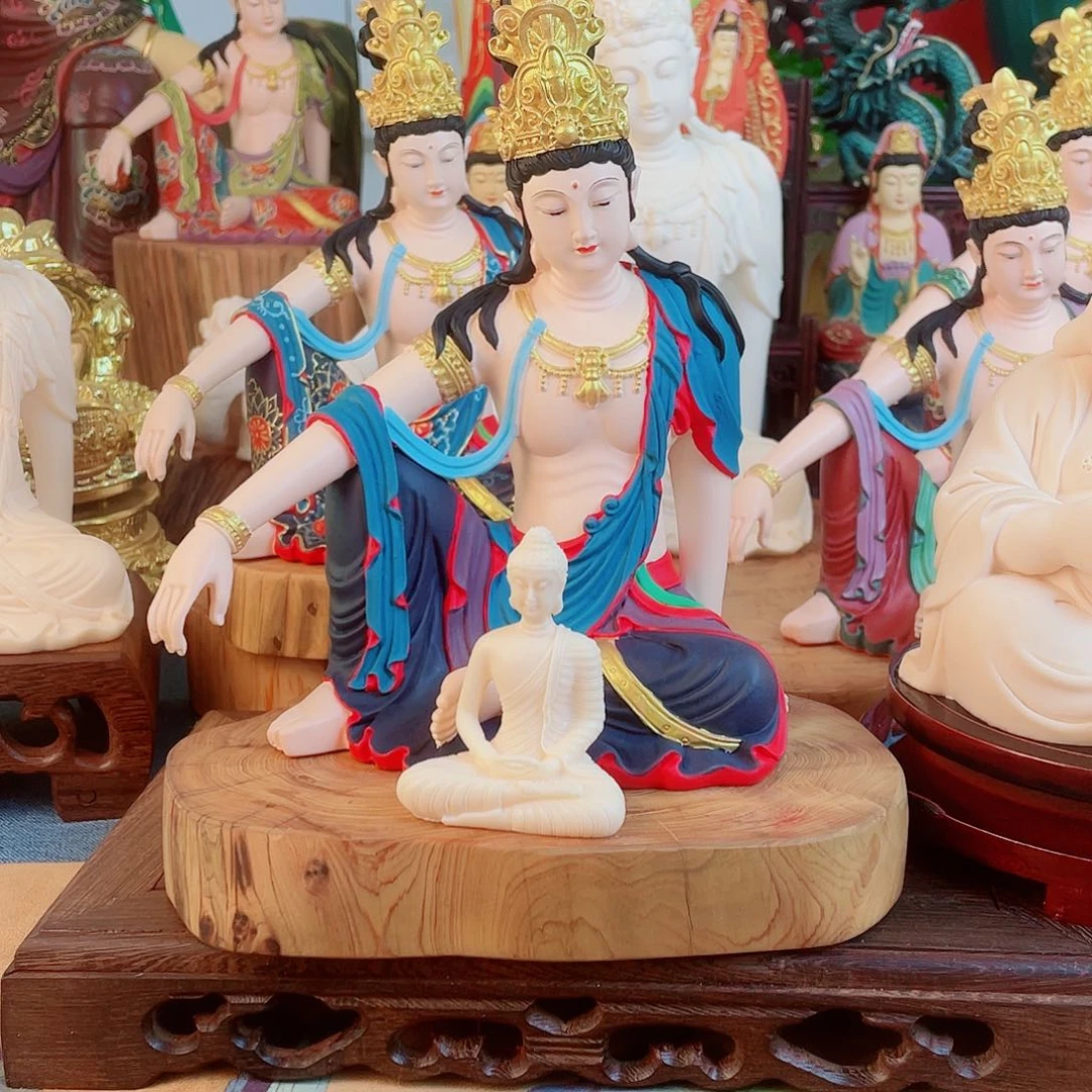 小***子石材自在观音摆件