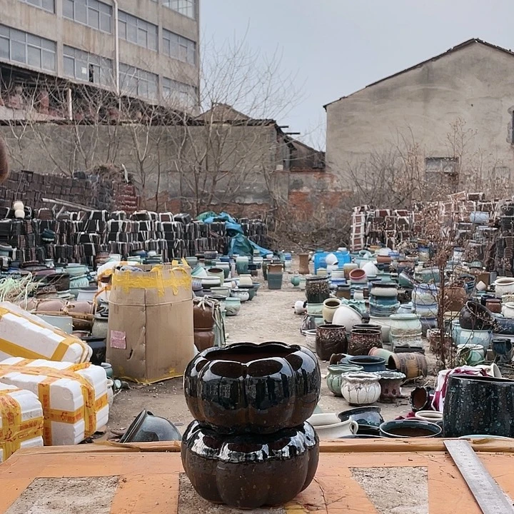 无铅玻璃宜兴紫砂花盆