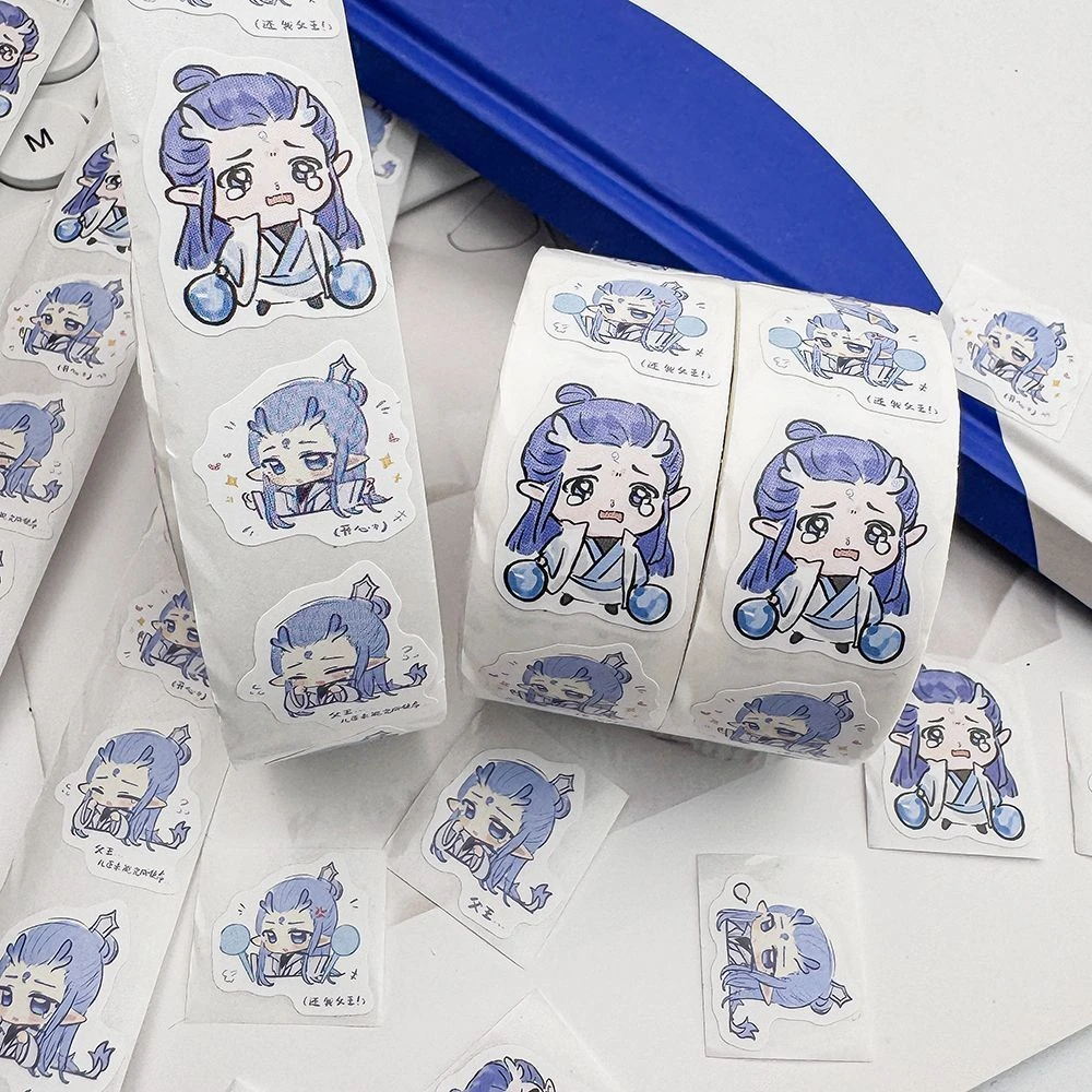 爆款敖丙QQ人卷卷贴纸哪吒之魔童脑海周边贴画敖丙可爱封口贴纸