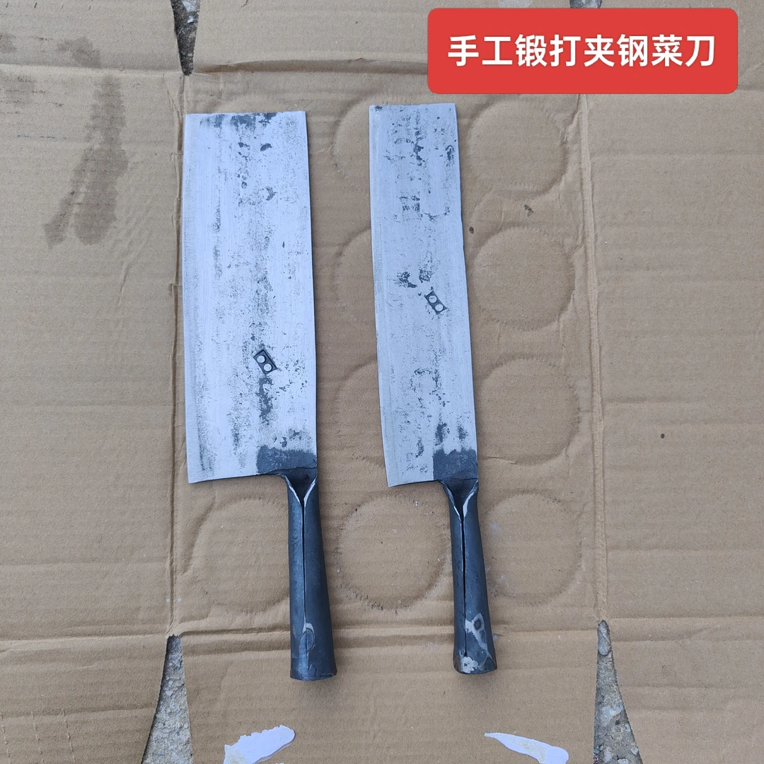 纯手工夹钢锻打切菜刀切片刀厨师家刀菜刀