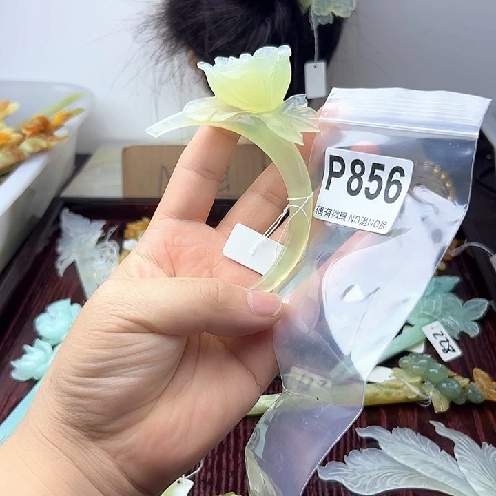 蛇纹石玉合金发饰華