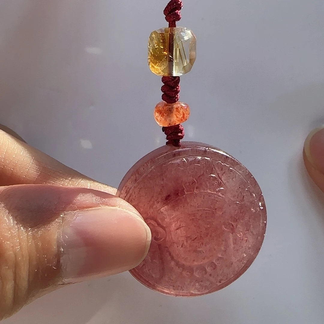 水晶手链未镶嵌草莓晶手机链