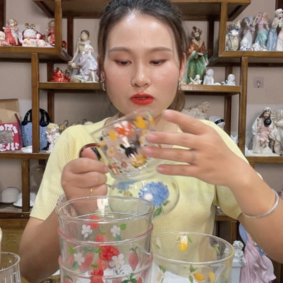 【闪购商品】琉璃手工艺品子*福利杯猫咪➕兰花杯