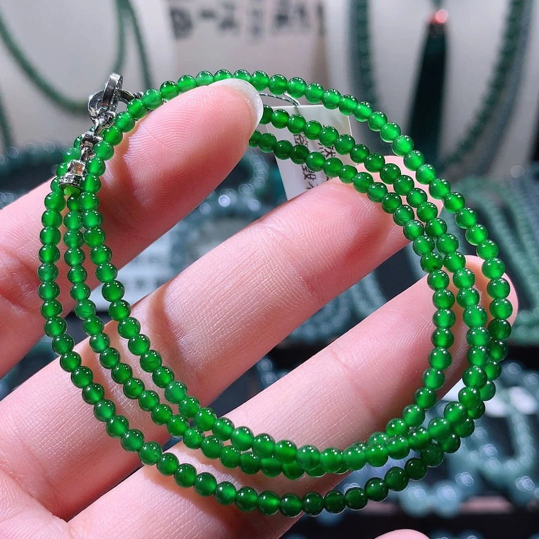 未镶嵌手链翡翠天然a货翡翠项链3