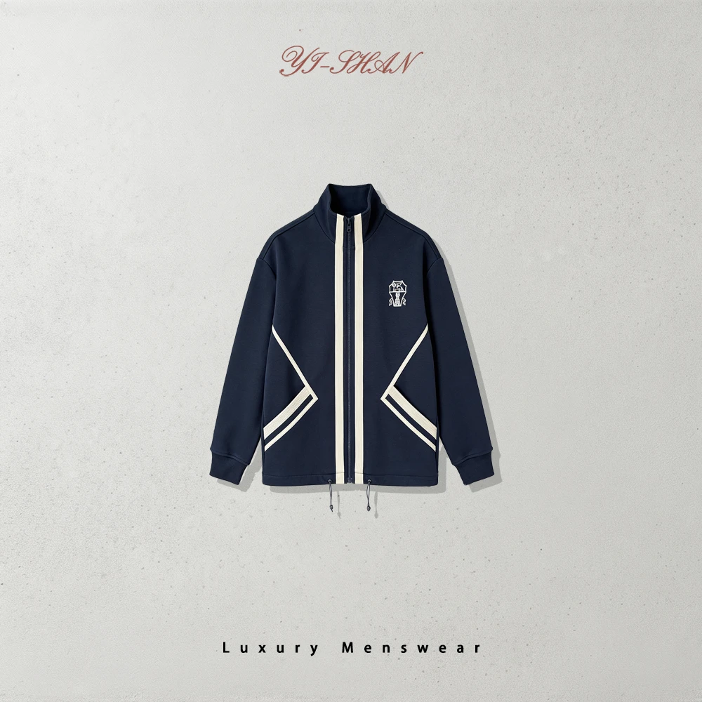 34号 |秋季特调 游艇蓝穿搭 男士新品长袖小立领拉链夹克BG-5063