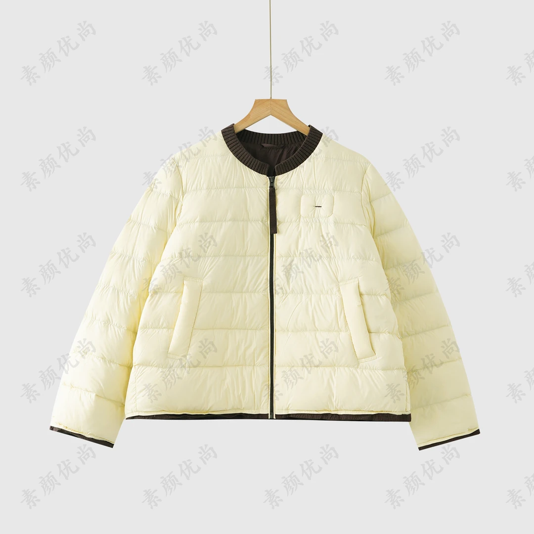 【素颜】2025冬季新款简约百搭白鸭绒轻薄款羽绒服