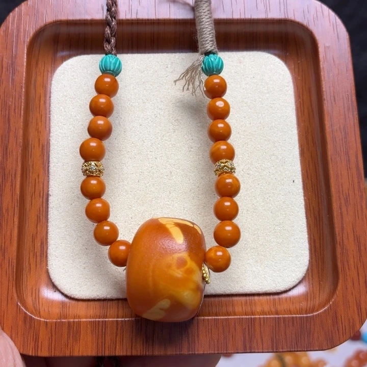 蜜蜡未镶嵌颈饰项链