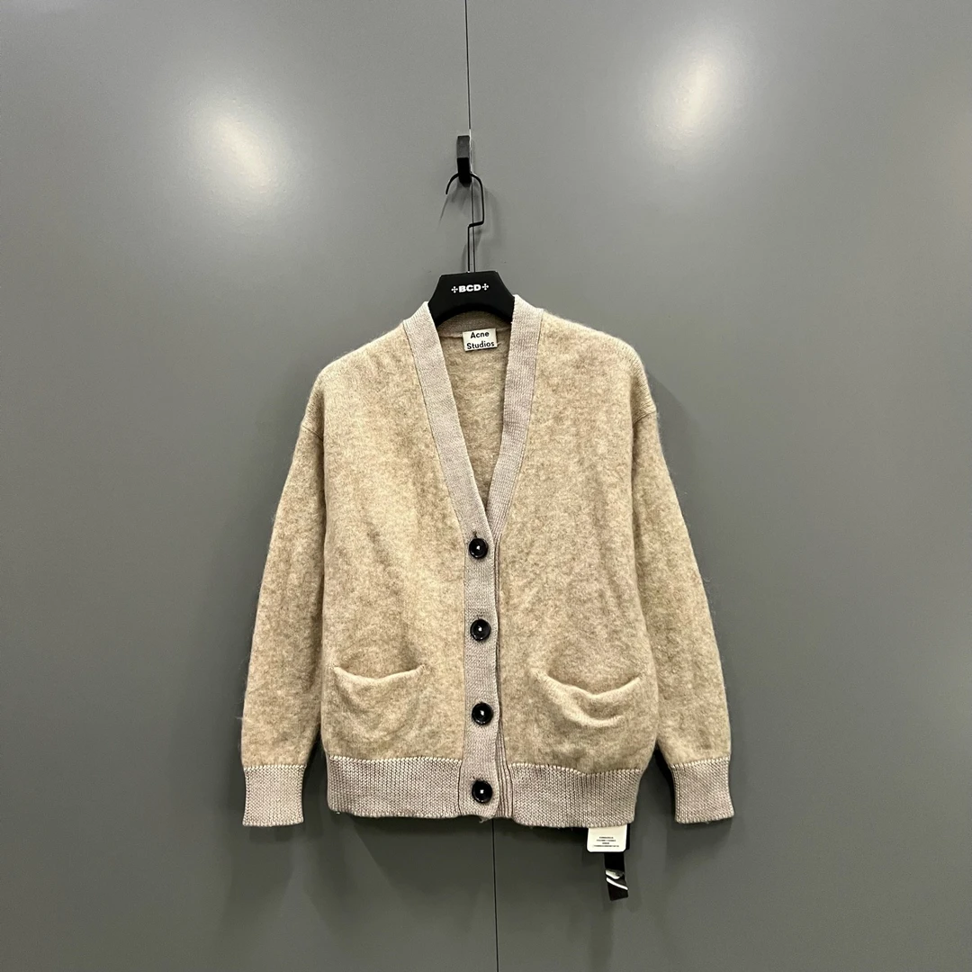 tt4 acne 单排扣V领针织开衫 M码/610506