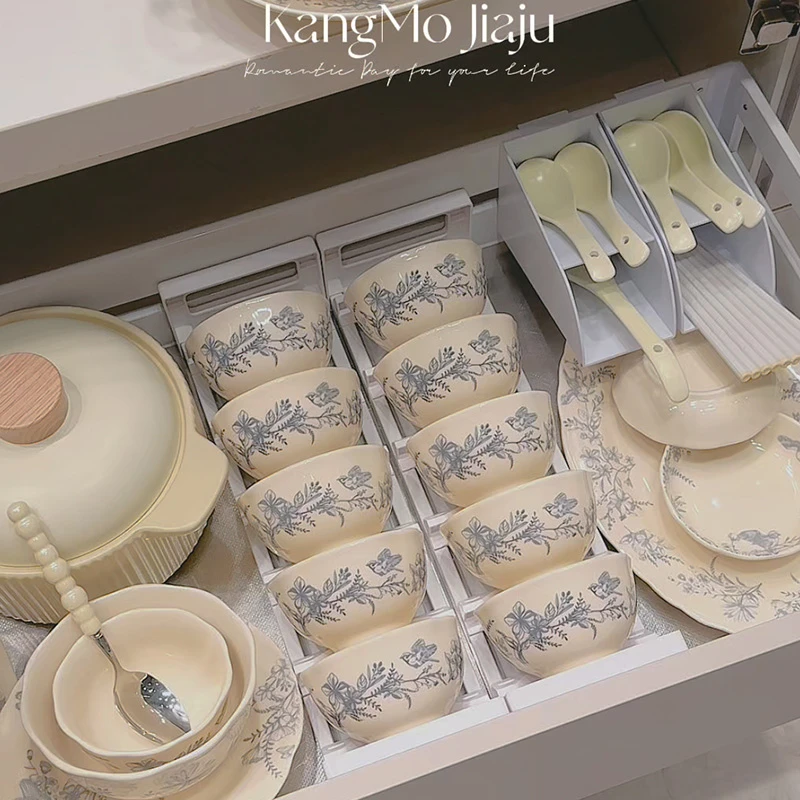 高端釉下彩碗盘餐具套装2025新款家用乔迁新居餐具套装送礼