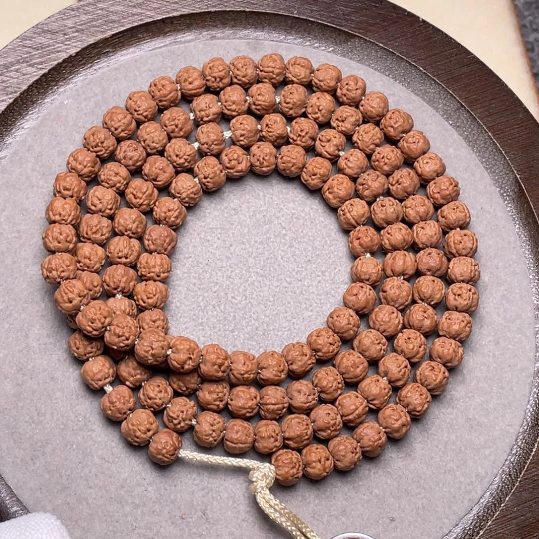 手串金刚菩提泡***机梅朵头货佛手108尺寸6.5➕