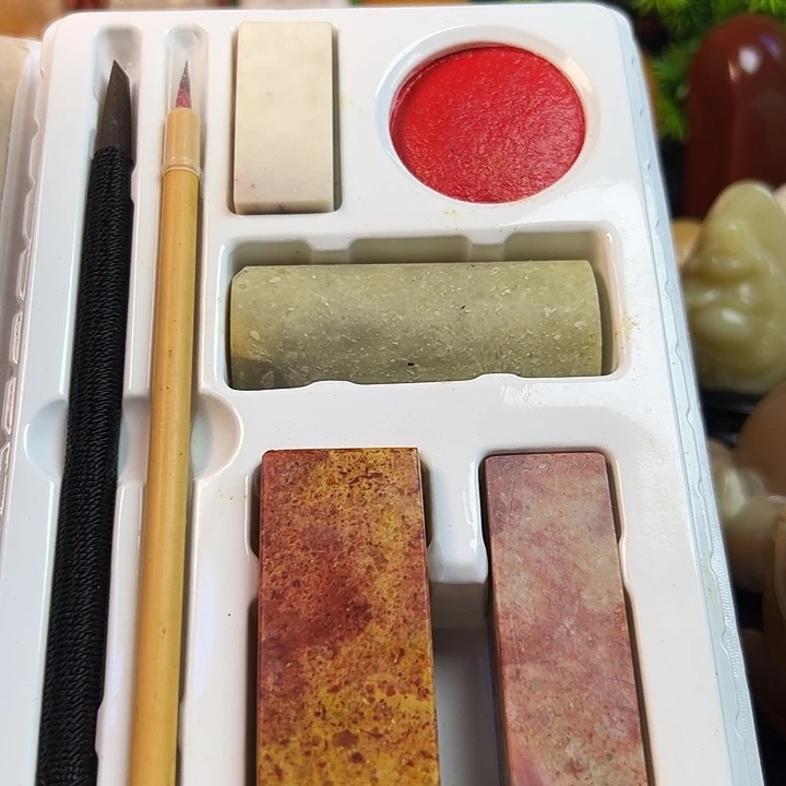 寿山石印石寿山石篆刻章11件套