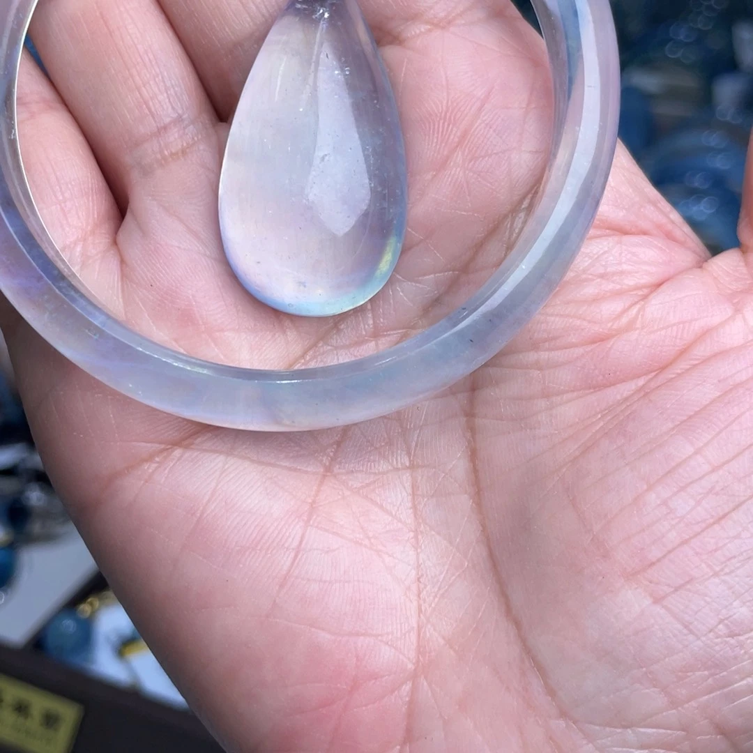 非金属海蓝冰透手镯