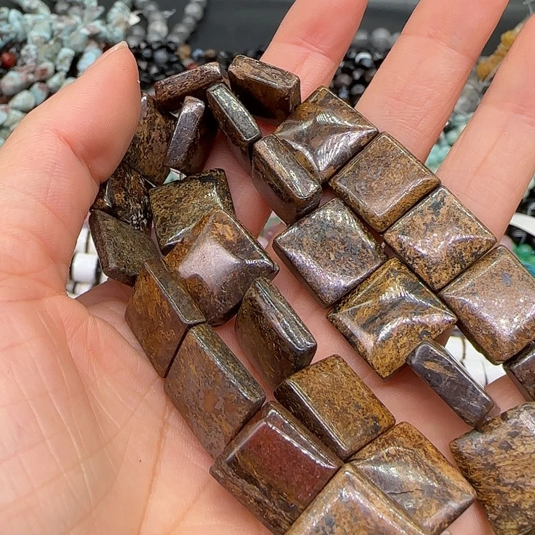 玛瑙/玉髓合金珠宝半成品古铜辉12mm一条