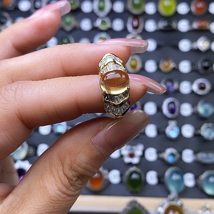 水晶戒指银S925镶嵌?****干