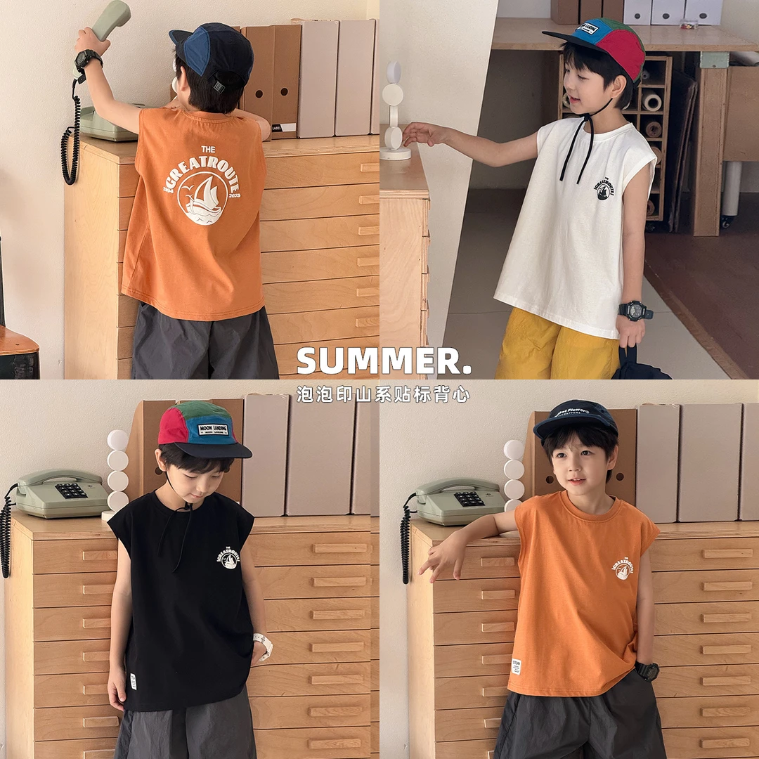 AX5015泡泡印山系贴标背心