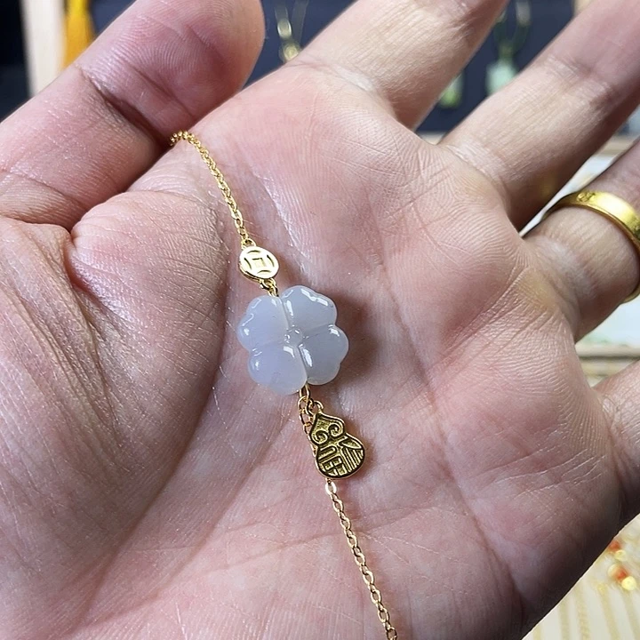 和田玉颈饰银S925镶嵌古*儿