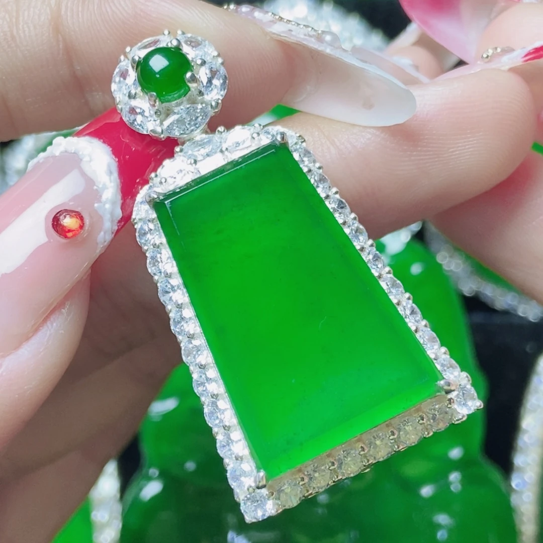 翡翠银S925镶嵌颈饰