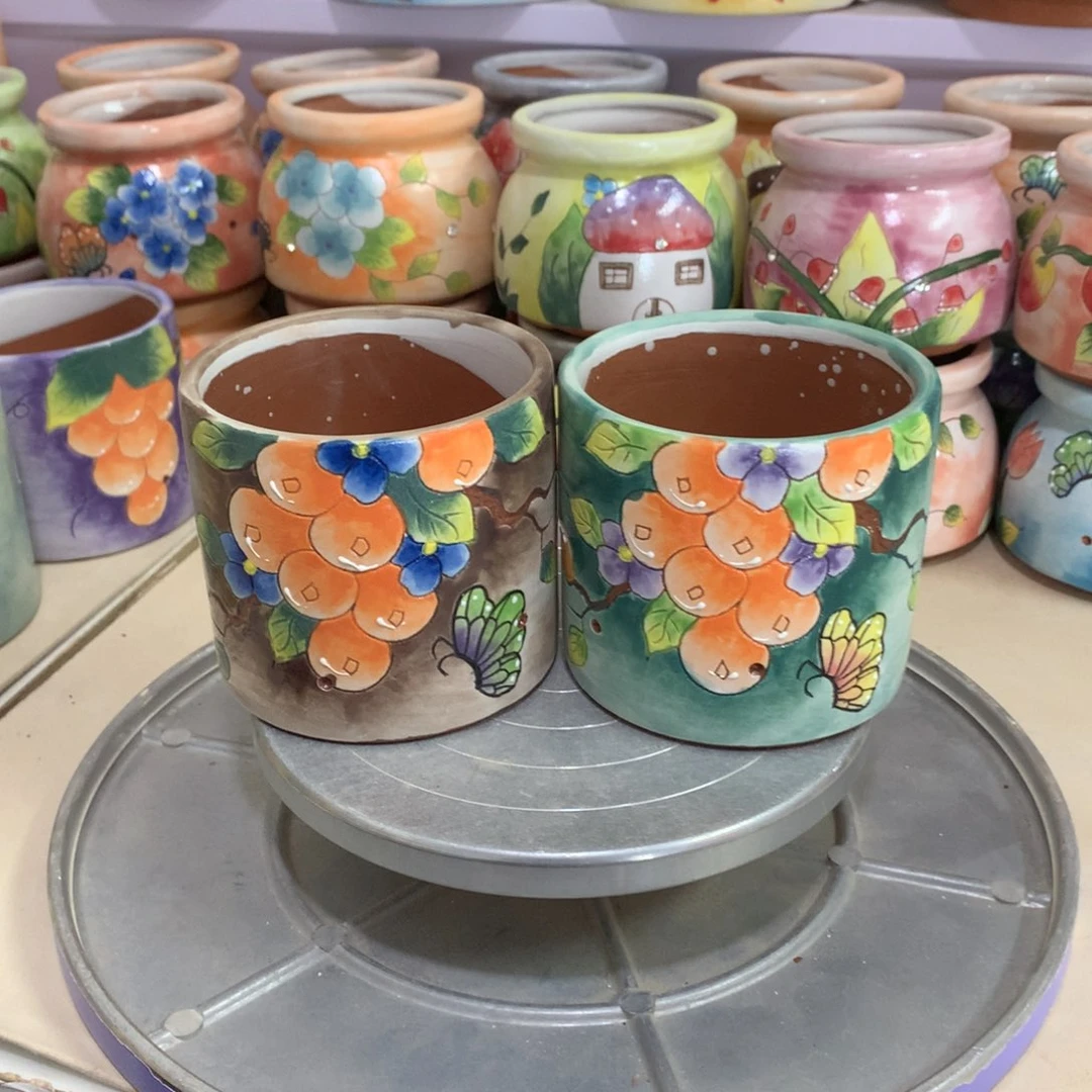 福利花盆，手绘花盆