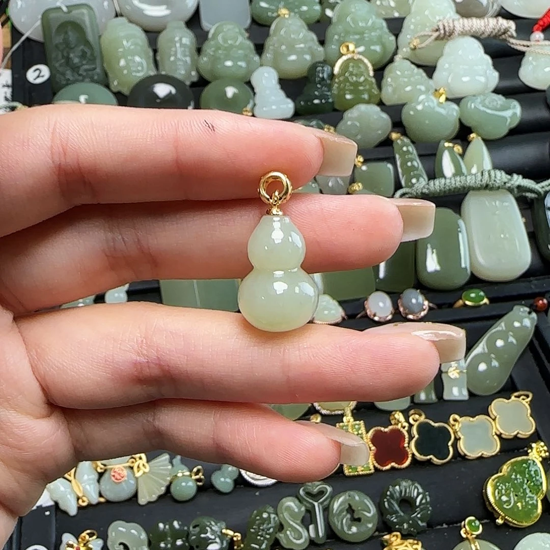 和田玉银S925镶嵌颈饰