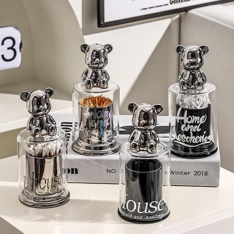 轻奢高档客厅茶几收纳小摆件牙签筒现代高级感家居餐桌面上装饰品