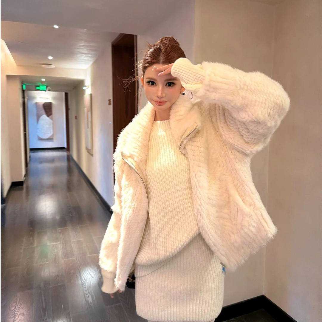 婉君【丹麦潜水貂】紫标丹麦哥本哈根水貂手工编织皮草LWJ25D4C3819