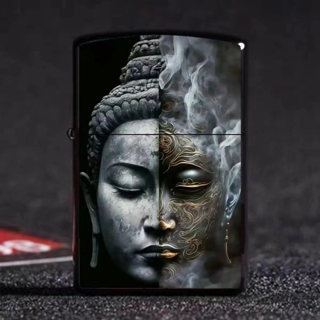 【国潮佛系】煤油打火机本命佛图案定制磨砂老式防风个性创意礼物