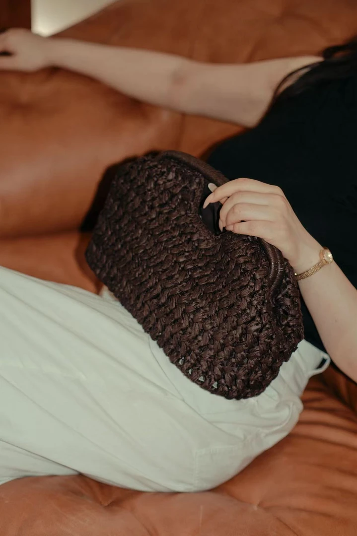 【张厂长家】通用耐磨编织法式饭盒包手提包沙滩手拿包摩斯风