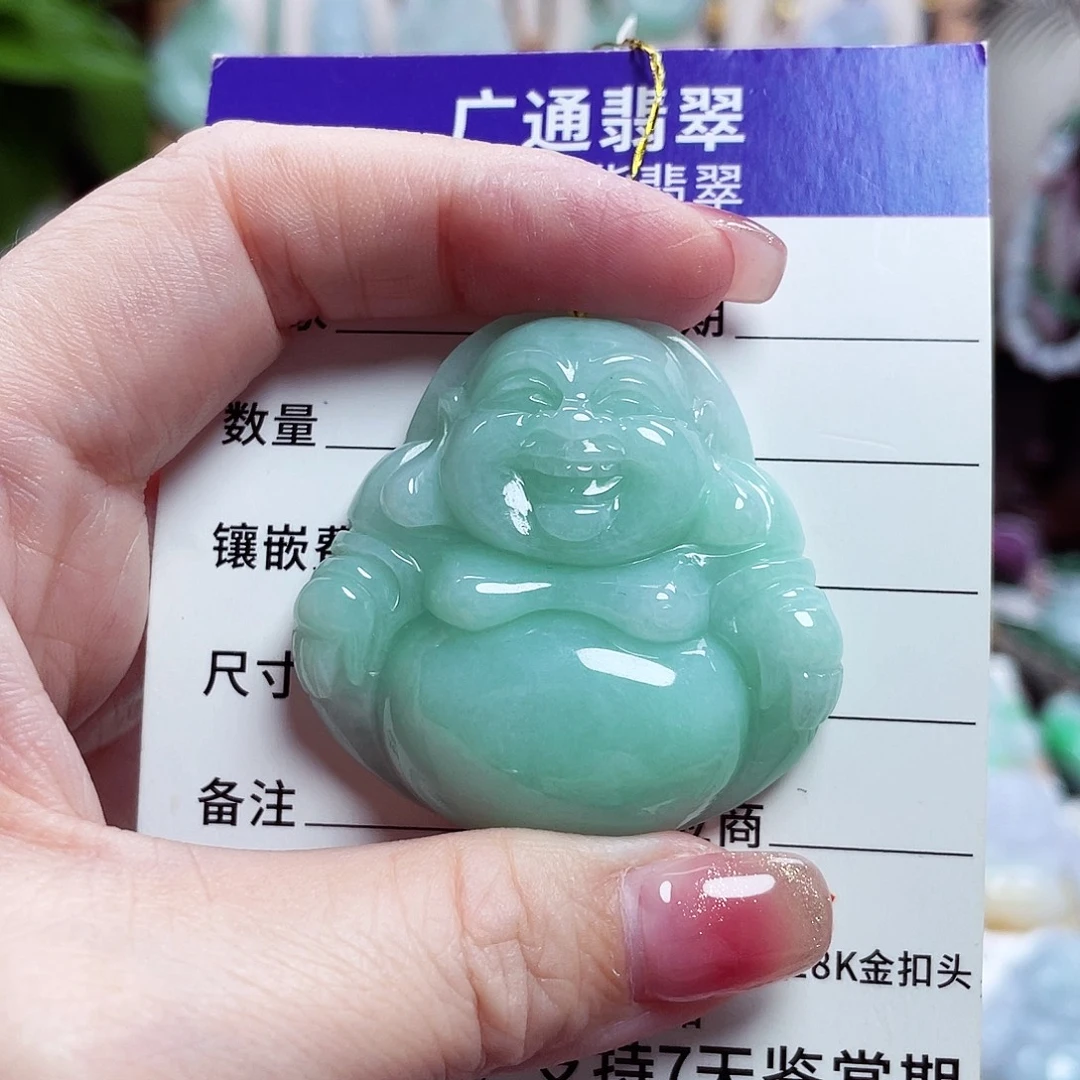 翡翠未镶嵌颈饰佛公39