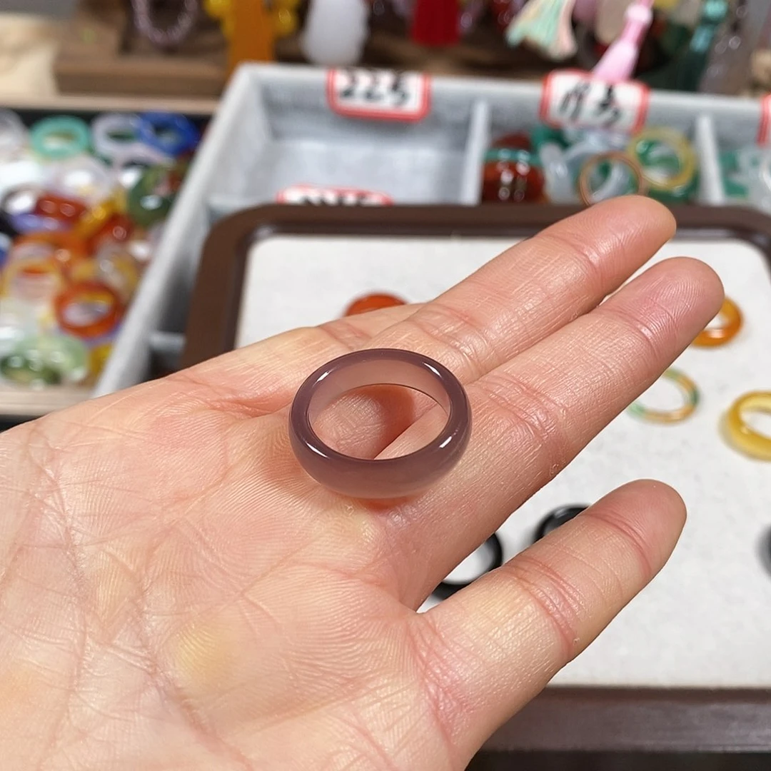 玛瑙/玉髓戒指未镶嵌妍*.