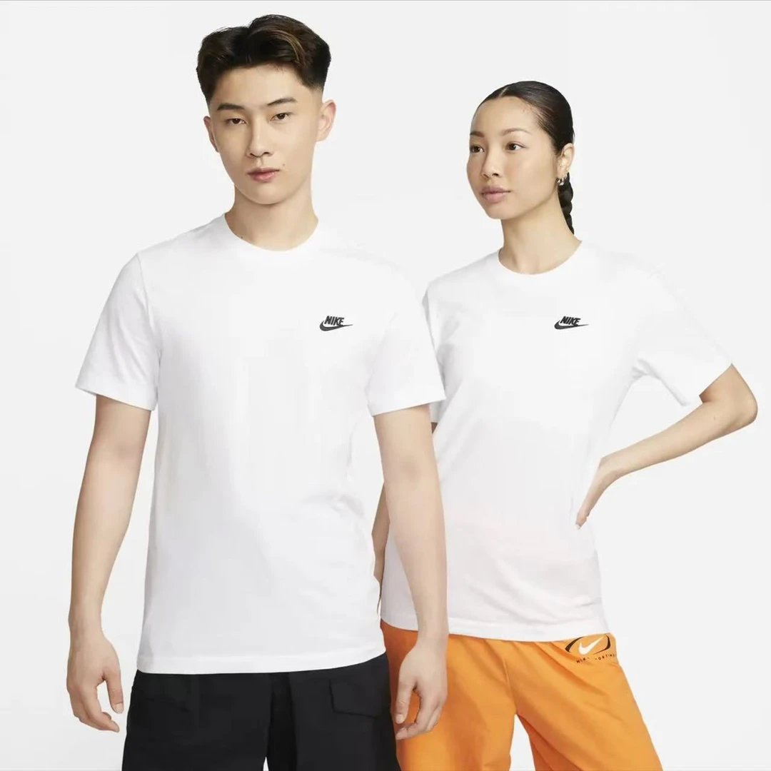 NIKE/耐克男子刺绣柔软纯棉T恤春季休闲轻便标准款舒适AR4999-101