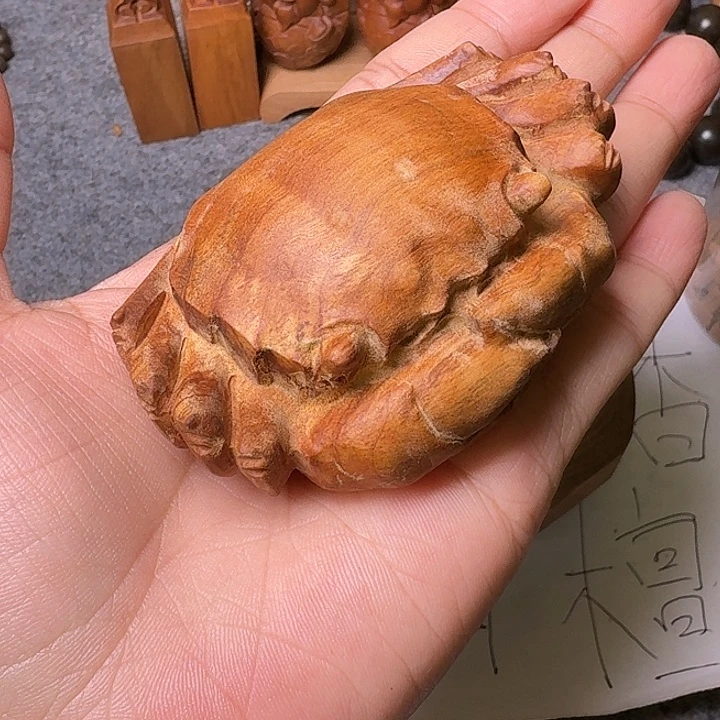 手串/手链檀香木老山檀香大螃蟹摆件