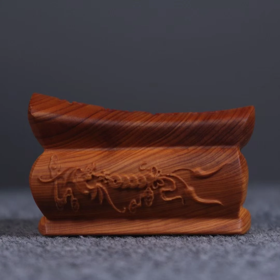 太行崖柏陈化老料升官发财手把件摆件加官进禄把玩件木雕管财